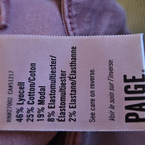 PAIGE Mayslie Joggers Vintage Ash Rose - Picture 7 of 8